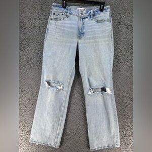 Abercrombie & Fitch Jeans 28 | 6R Blue The Baggy Low Rise Distressed Denim Retro